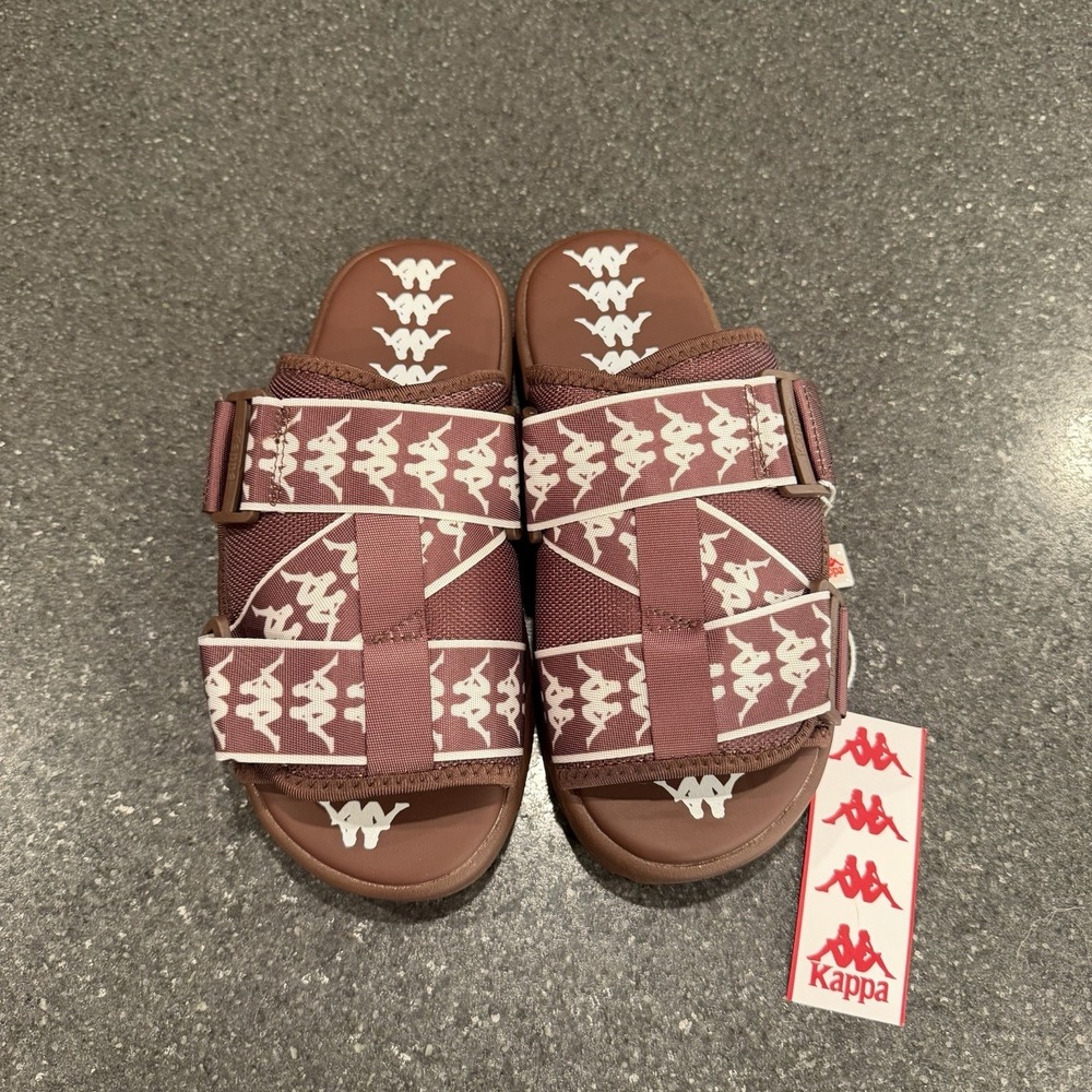 KAPPA 222 BANDA MITEL 1 SANDAL WOMEN 7 SHOES BROWN/WHITE/B NEW‎